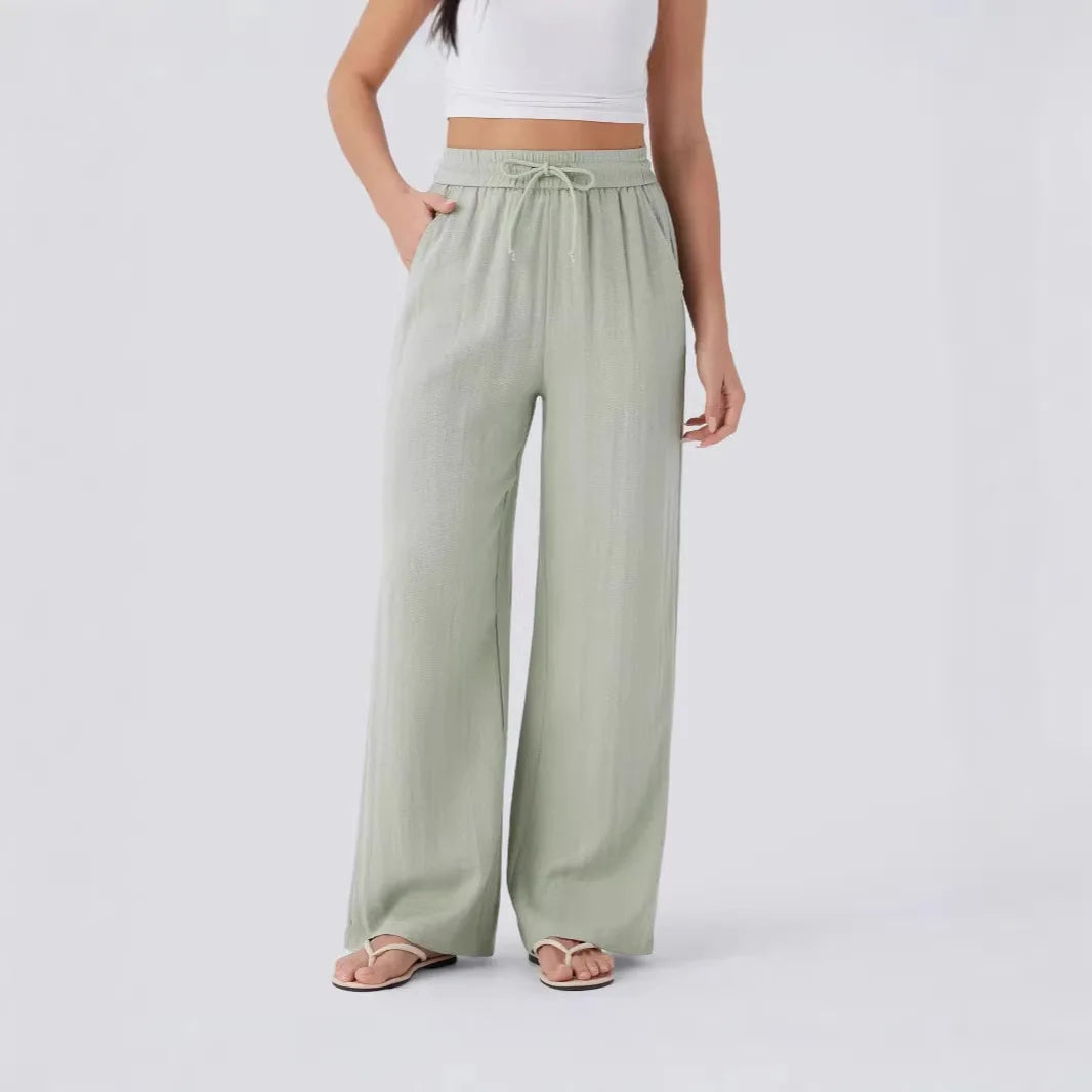 Linen Flow Wide Leg Trousers